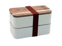 Bento + Lunch Bag 11h58, Blanc / Terracotta