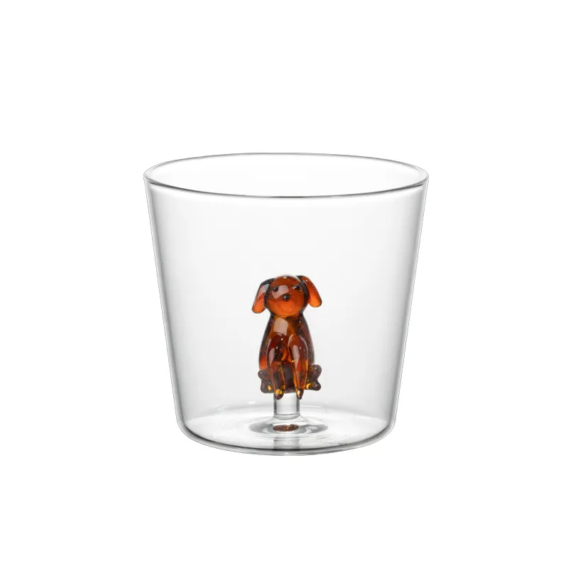 VERRE CHIEN BRUN