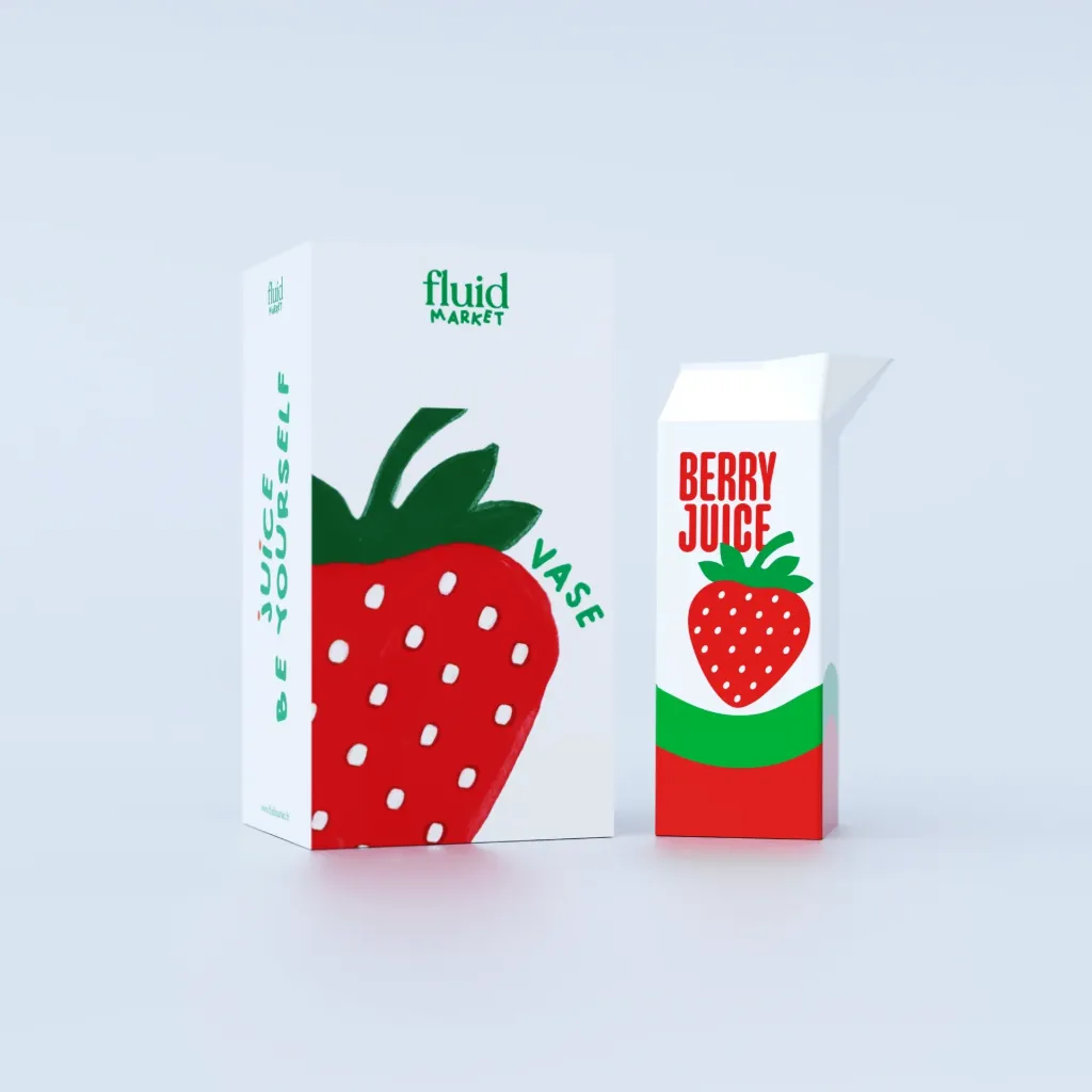 [7507-AAVSESTRJUI] Vase Strawberry Juice