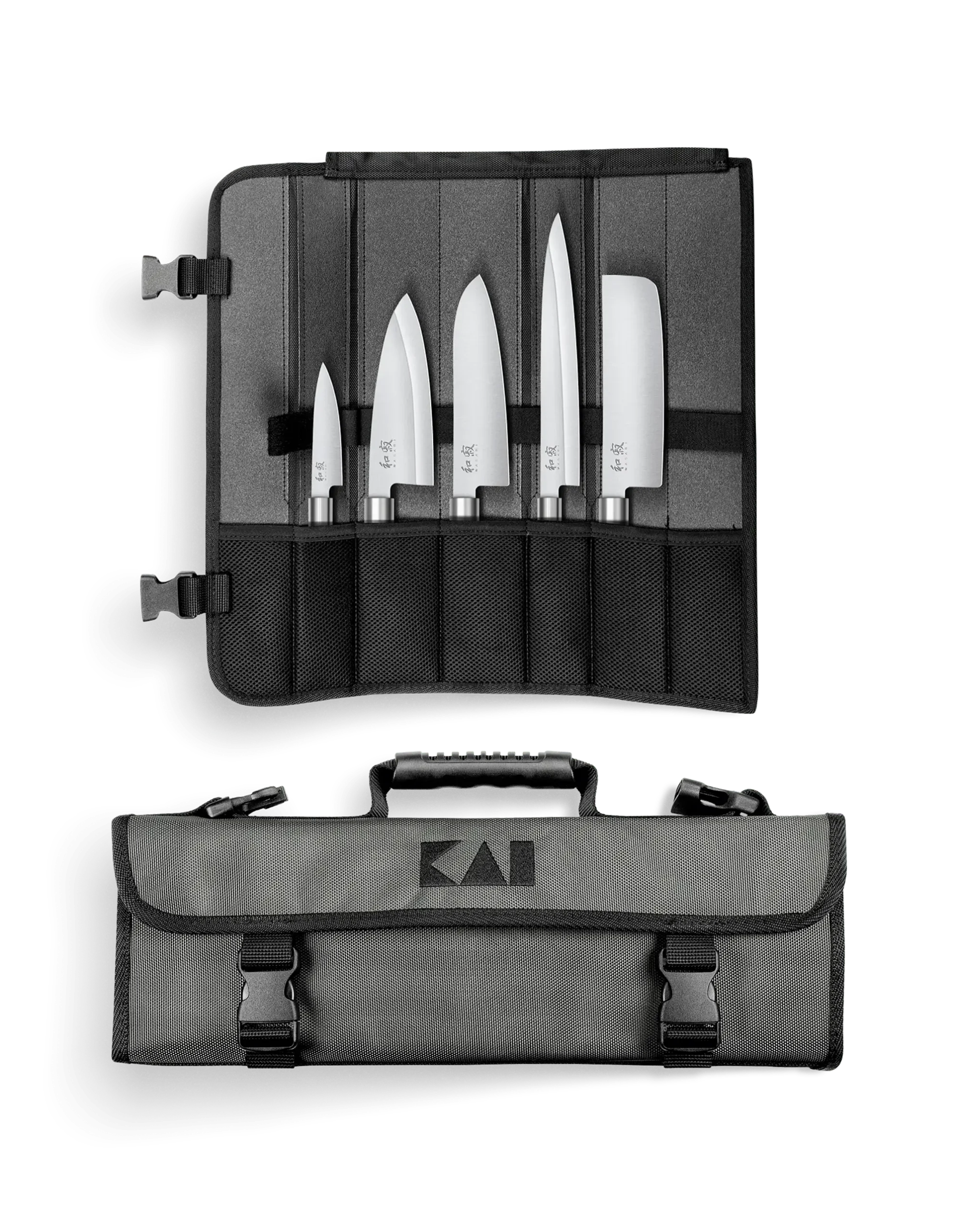 Mallette À Couteaux Shun Petit Avec 6710P, 6715D, 6716N, 6716S & 6721Y Wasabi Black Sets