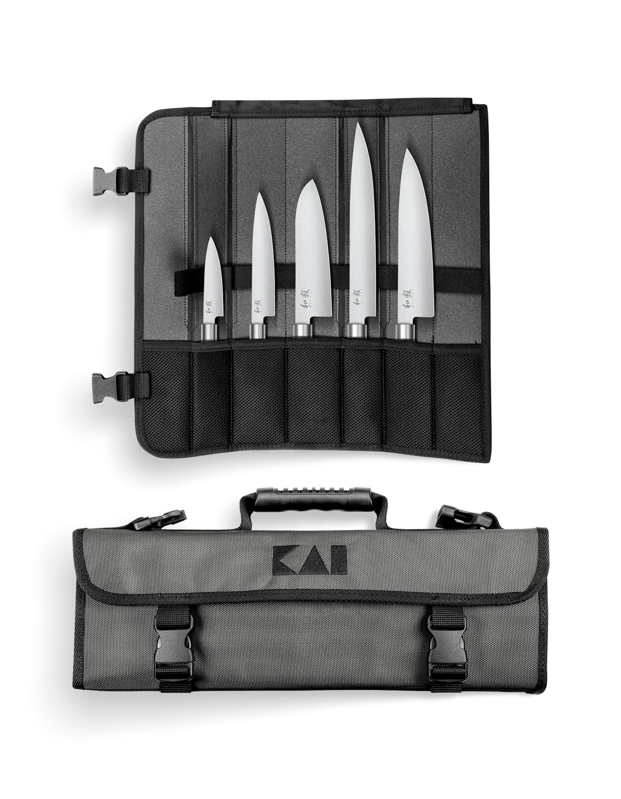 Mallette À Couteaux Shun Petit Avec 6710P, 6715U, 6716S, 6720C & 6723L Wasabi Black Sets