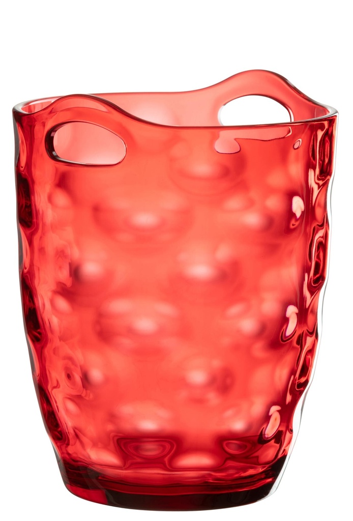 Seau à glace plastique rouge