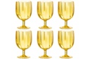 Lot de 6 verres à vin plastique jaune