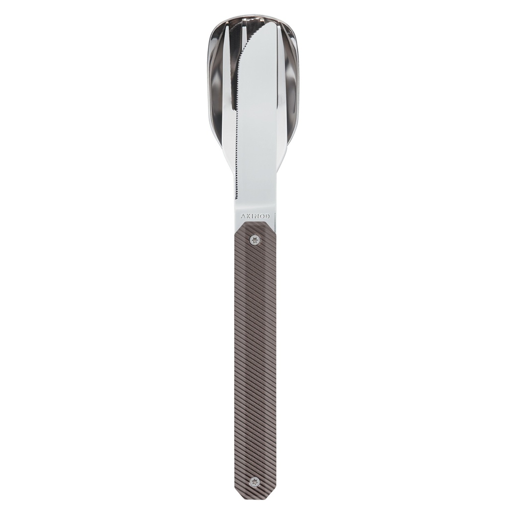 [6611-A01MA0001] Couverts Droits 12h34, Aluminium gris foncé