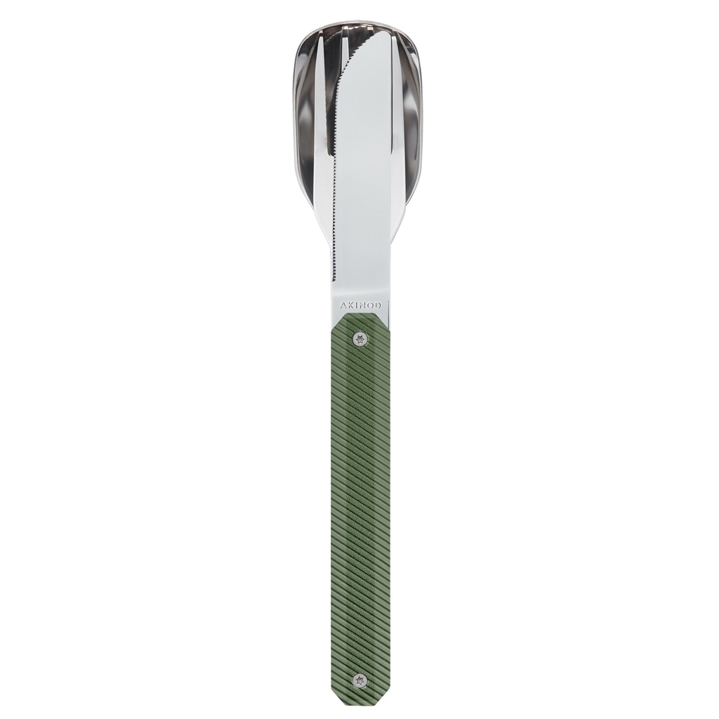 [6611-A01MA0002] Couverts Droits 12h34, Aluminium kaki