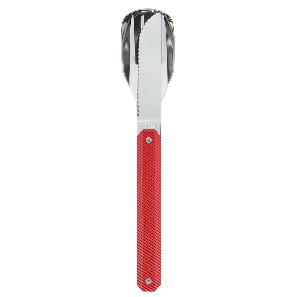 [6611-A01MA0005] Couverts Droits 12h34, Aluminium rouge