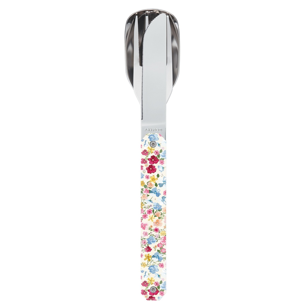 [6611-A01M00057] Couverts Droits 12h34, Fleurs pastel
