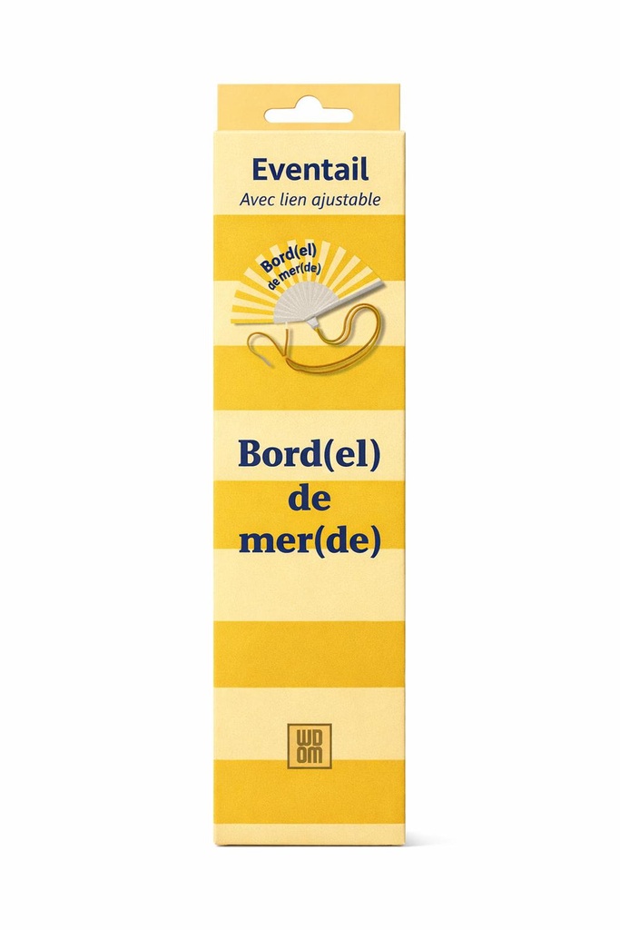 [8413-Bord(el) De Mer(de)] Eventail avec bandoulière - Bord(el) De Mer(de)