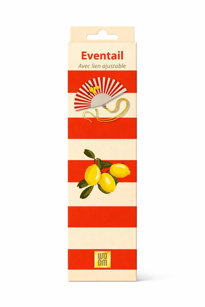 [8413-Citrons] Eventail avec bandoulière - Citrons