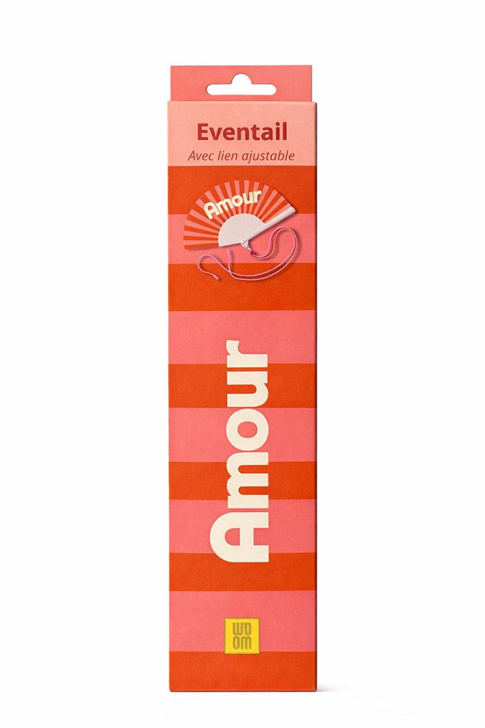 [8413-Amour] Eventail avec bandoulière - Amour