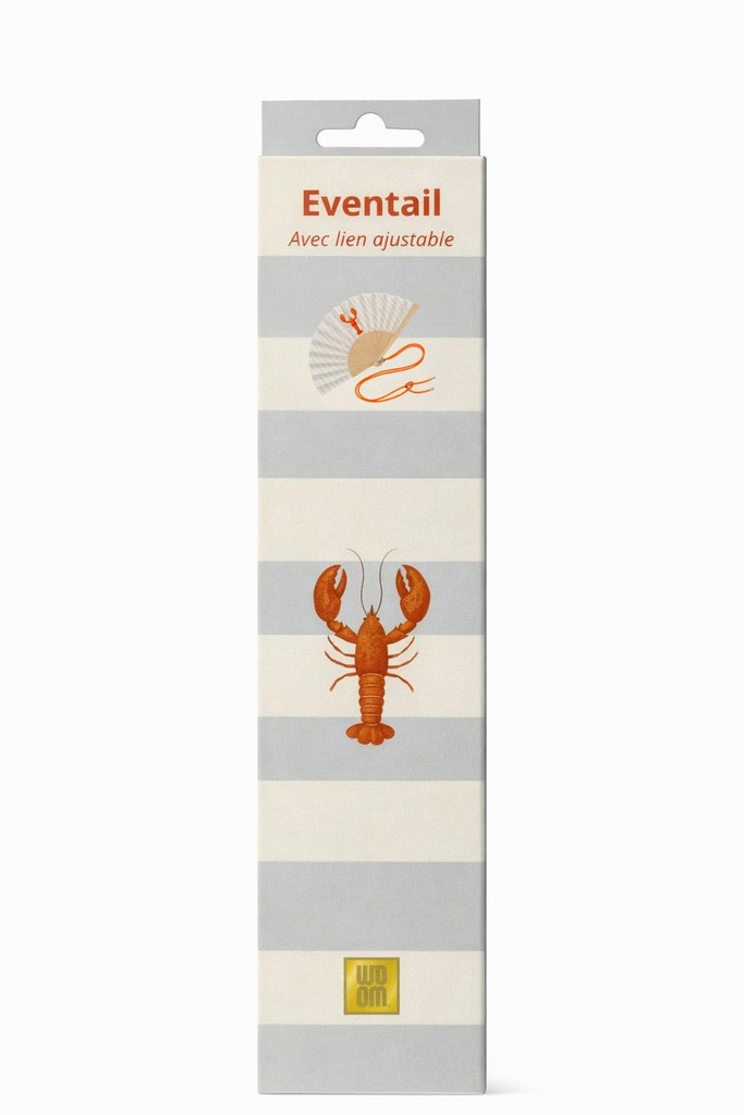 [8413-Homard] Eventail avec bandoulière - Homard