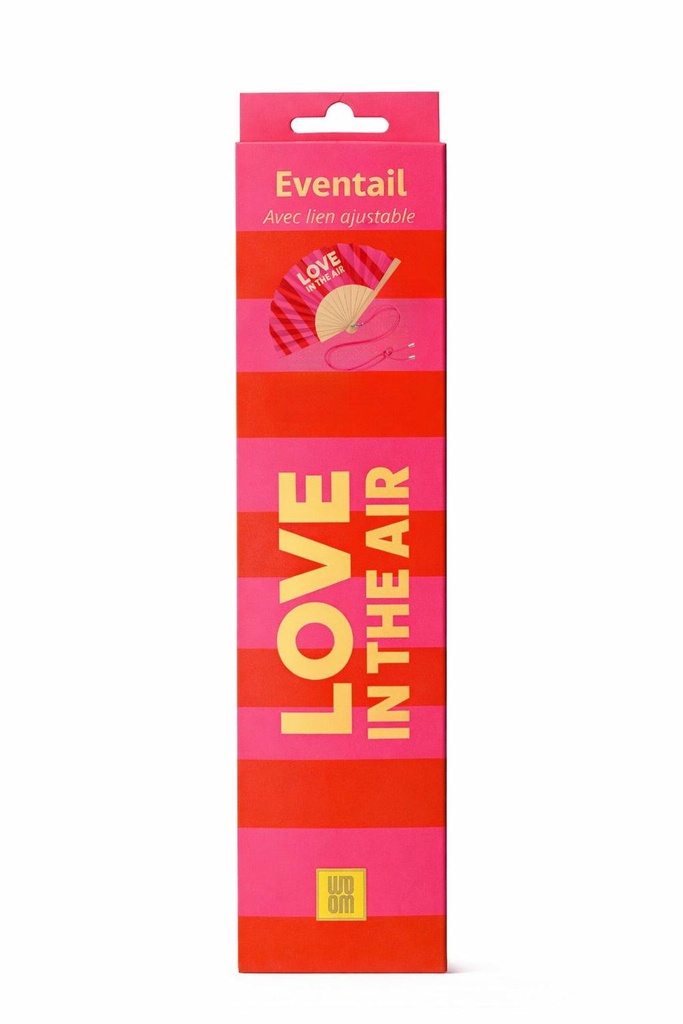 [8413-Love In The Air] Eventail avec bandoulière - Love In The Air