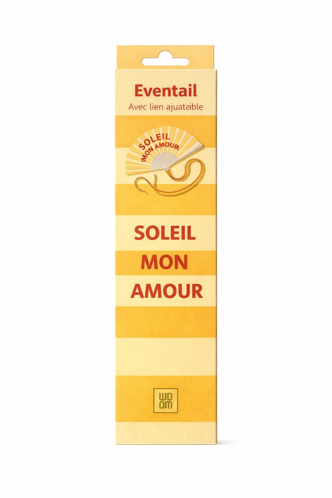 [8413-Soleil Mon Amour] Eventail avec bandoulière - Soleil Mon Amour