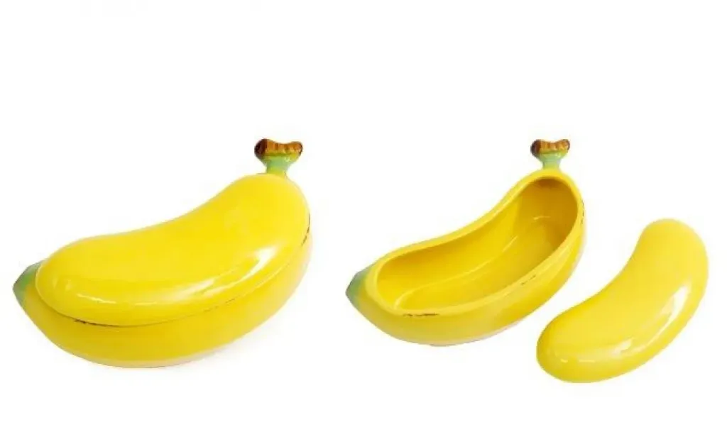 [5024-SG0519] Boite Banane Ceramique 21.5Cm