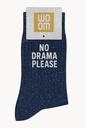 Chaussettes à Paillettes à Message "No Drama Please" - Marine