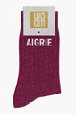 Chaussettes à Paillettes à Message "Aigrie" - Violet