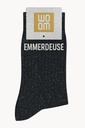 Chaussettes à Paillettes à Message "Emmerdeuse" - Noir