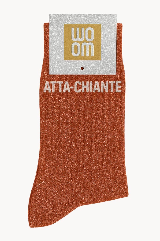 [8413-CPM-Atta-chiante] Chaussettes à Paillettes à Message "Atta-chiante" - Roobios