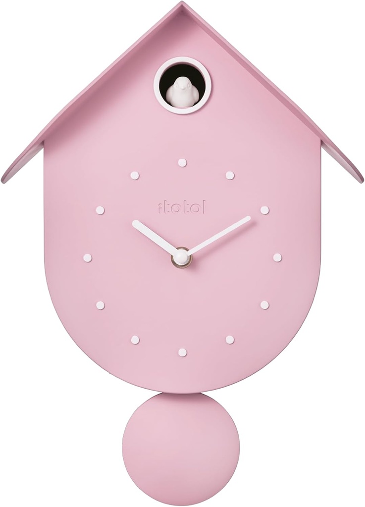 Pendule à coucou Oiseau rose pastel