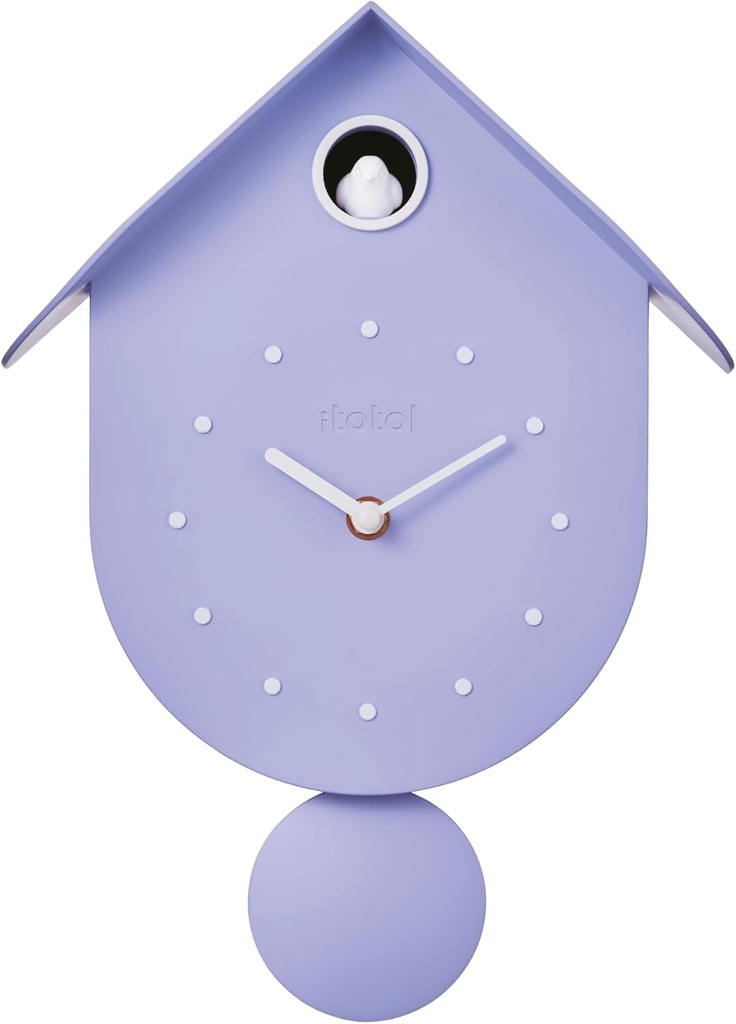 Pendule à coucou Oiseau violet pastel