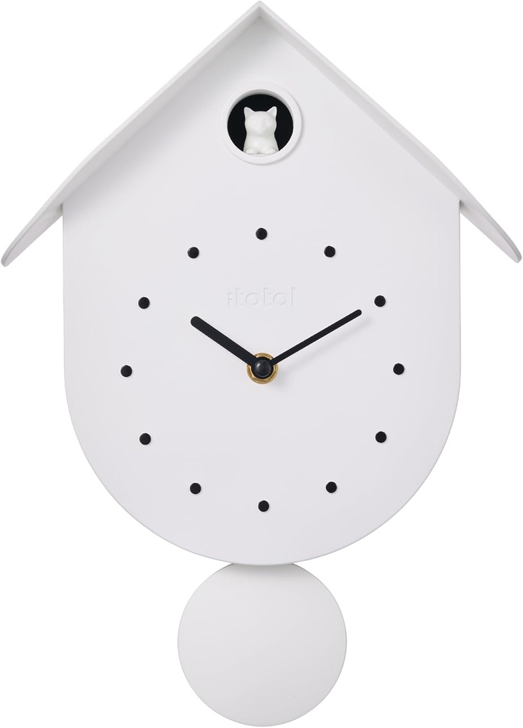 Pendule à coucou Chat blanc