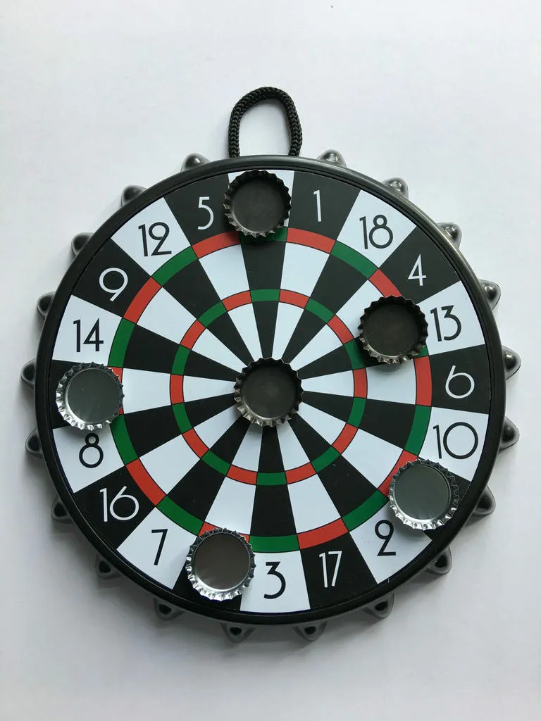 Cible de fléchettes pour capsules