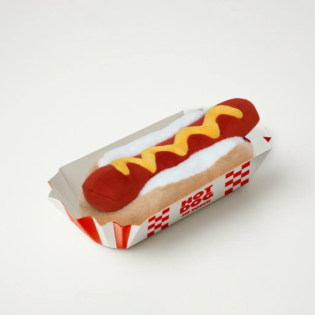 Pochette zippée en peluche Hot-dog - Suck UK