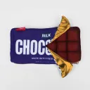 Pochette zippée en peluche Tablette de chocolat - Suck UK