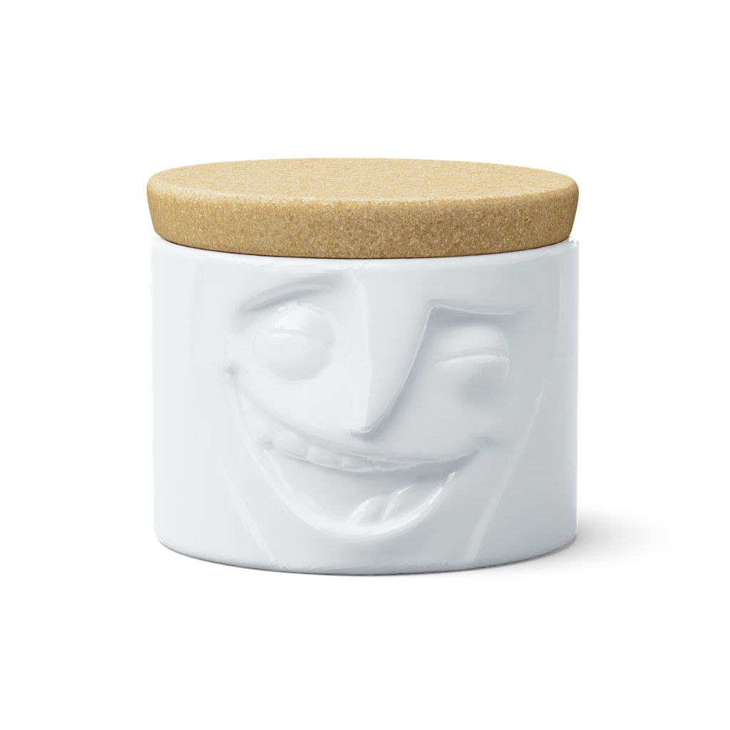 Pot de stockage 900ml - blanc joyeux