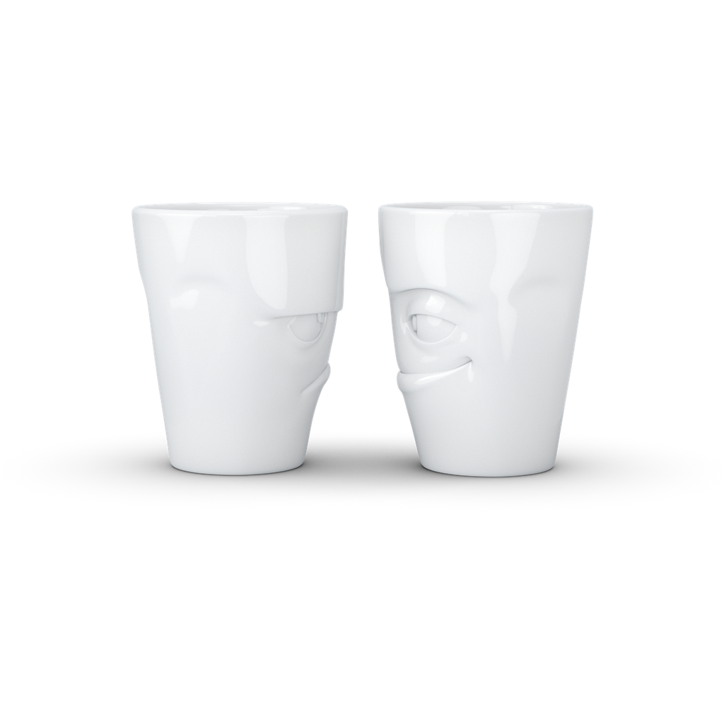 Set de mugs no.1 - blanc grognon et espiègle