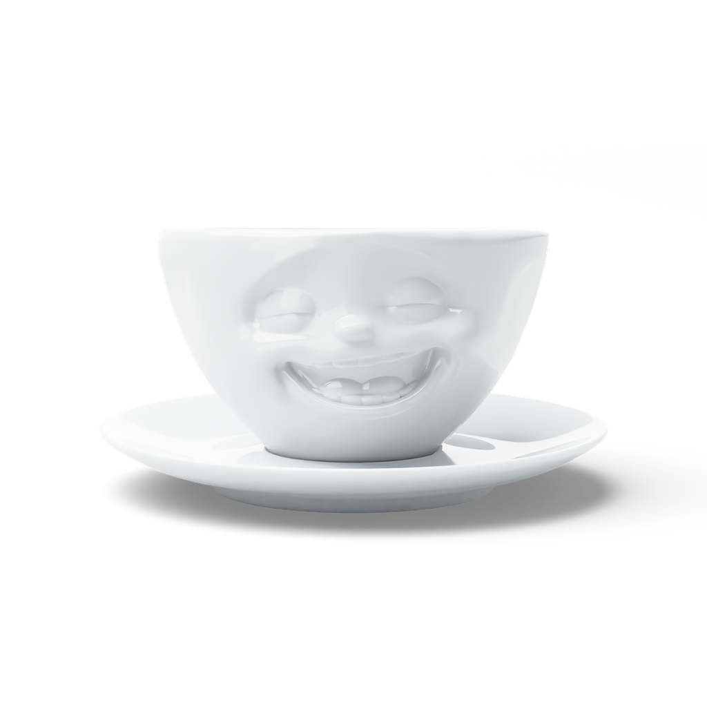 Tasse à café - rire blanc