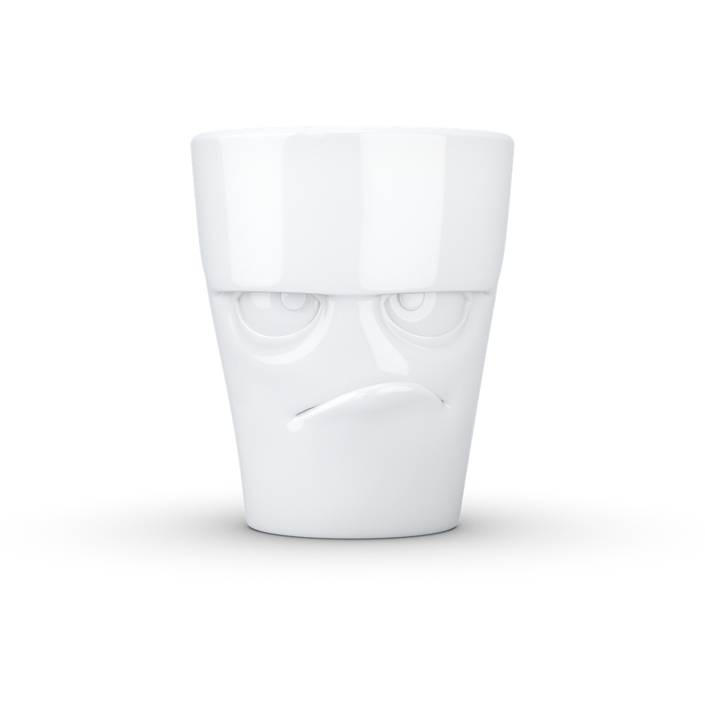 Tasse à café avec anse - blanc grognon