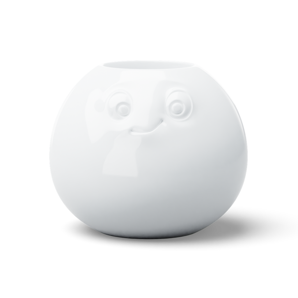 Vase - amusé (rond) blanc