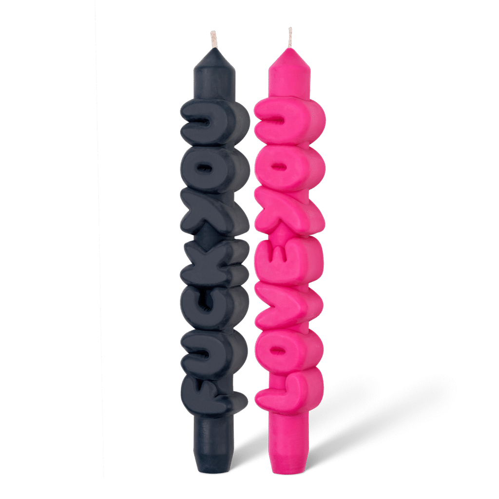 [7790-tp-set-con-1] Bougies F*Ck&Love Rose Noir