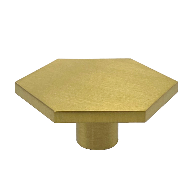 Poignée cocotte Hexagonale Laiton
