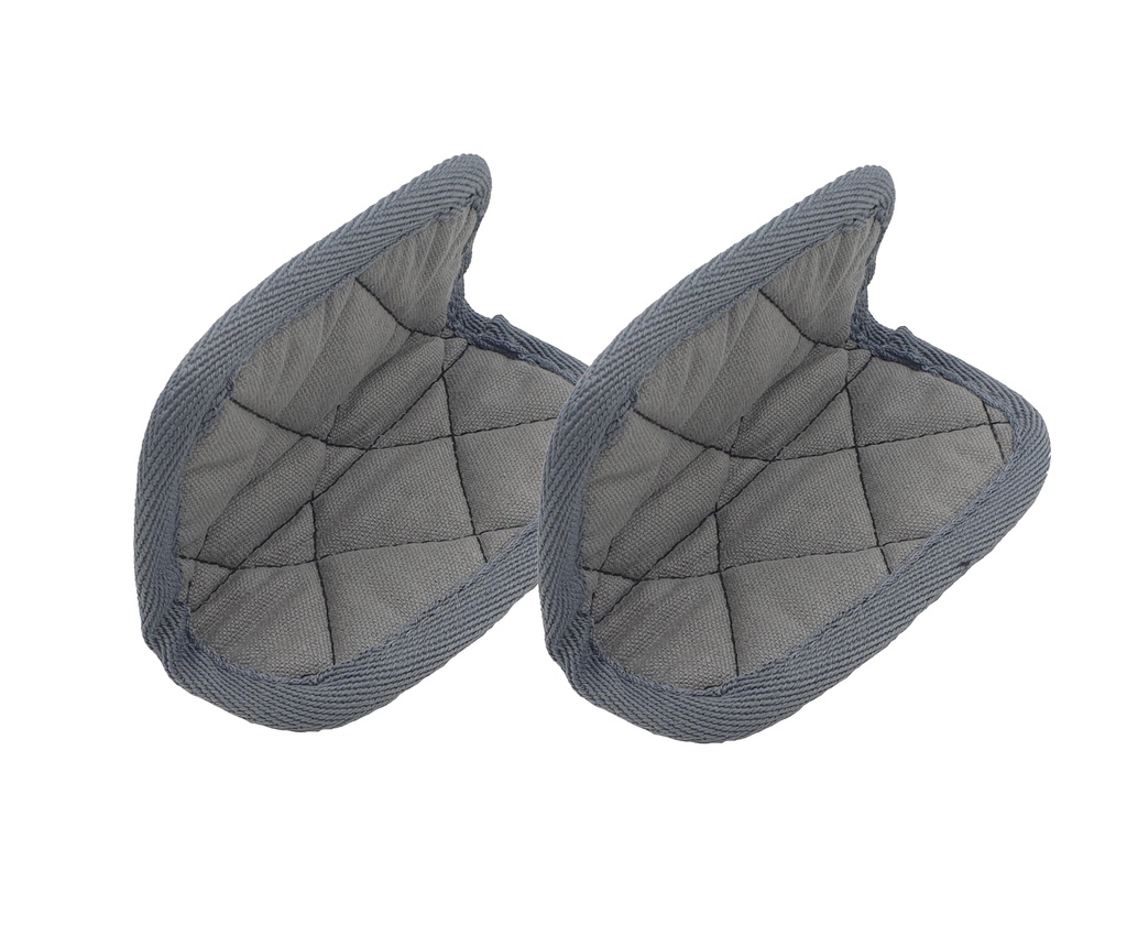 Paire de maniques coton Gris - Perle