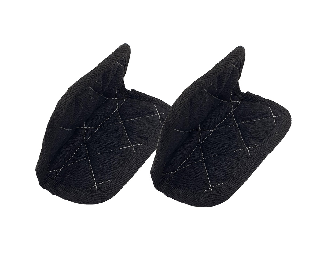 [6953-MJCM03] Paire de maniques coton Noire - Graphite