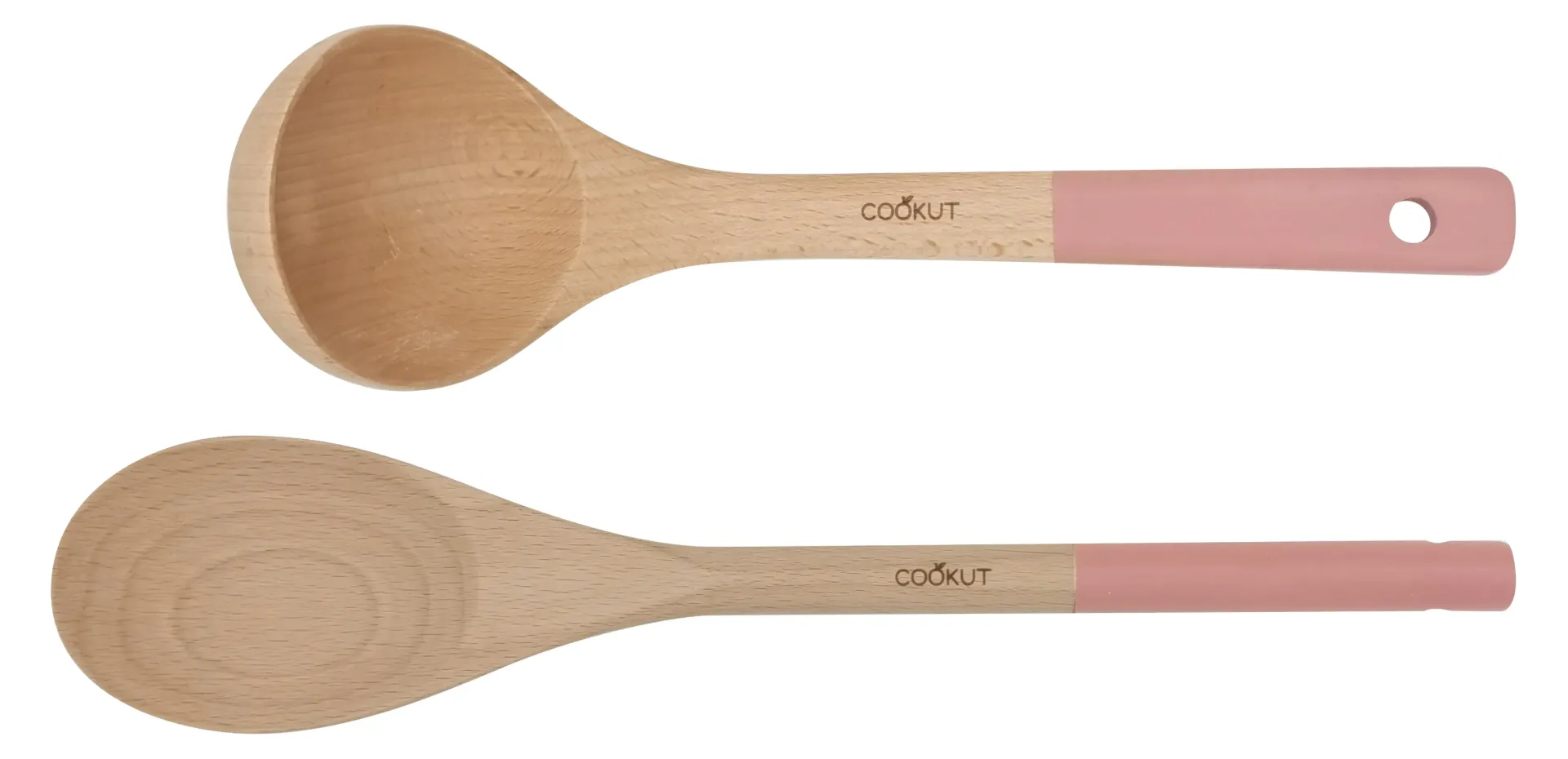 Set cuillière et louche en bois de hêtre Guimauve