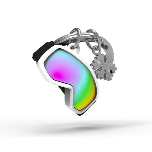 Porte-clés Masque de ski & son flocon