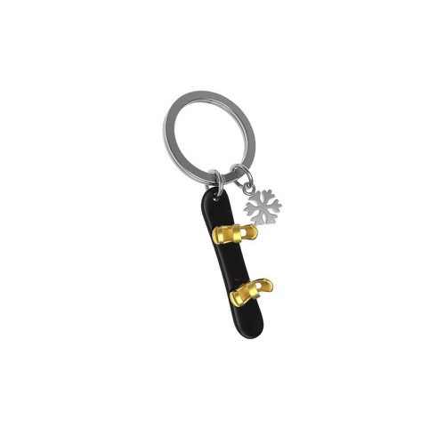 Porte-clés Snowboard & son flocon