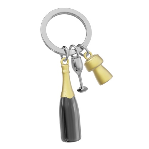 [6938-MTM154-01KON] Porte-clés Champagne