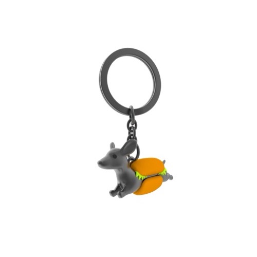 [6938-MTM250-01] Porte-clés Teckel Hot-Dog
