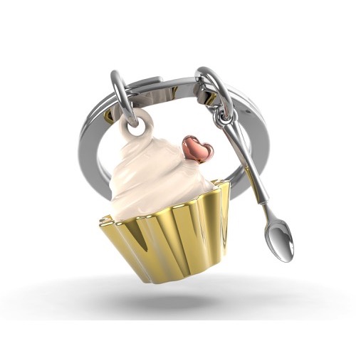 [6938-MTM325-02KON] Porte-clés Cupcake vanille