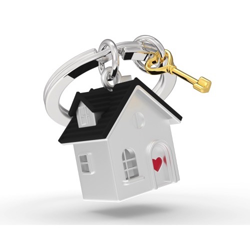 [6938-MTM345-01KON] Porte-clés Maison du bonheur