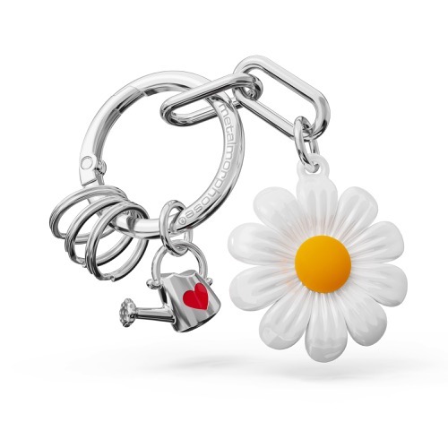 [6938-MTM385-01KON] Porte-clés charms Marguerite