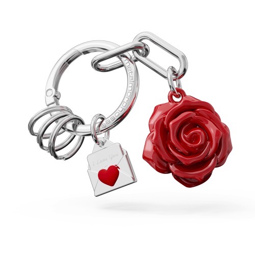Porte-clés charms Rose