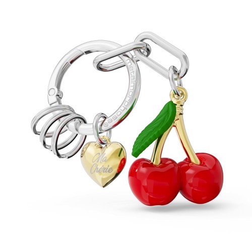 [6938-MTM406-01KON] Porte-clés charms Cerise