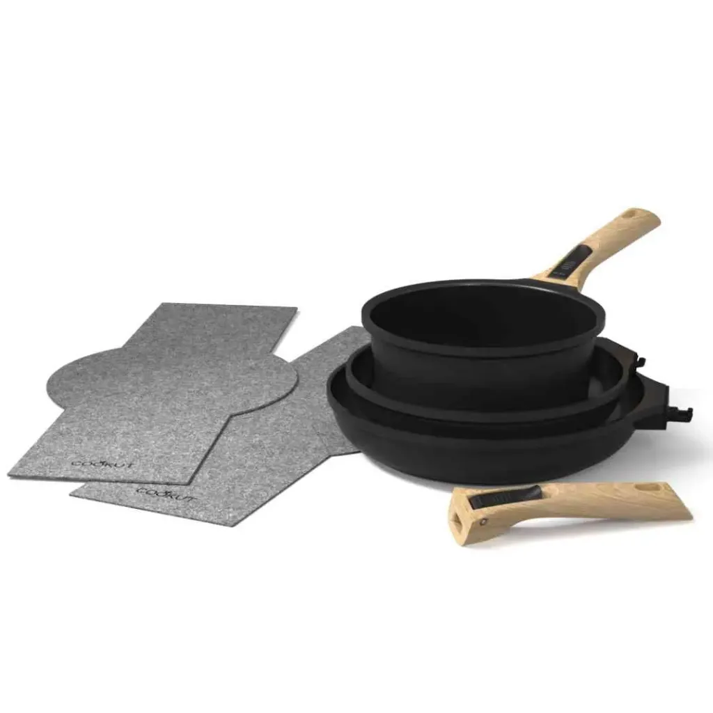 L'incroyable kit poêles et casserole à poignée amovible GRAPHITE