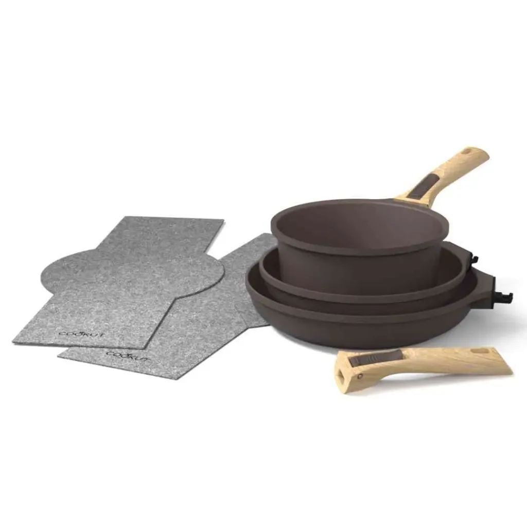 L'incroyable kit poêles et casserole à poignée amovible MOKA