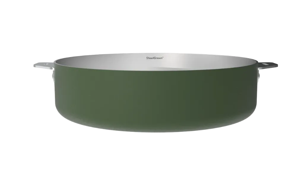 [6953-MERAT28VE] La Merveilleuse Sauteuse Inox 28Cm - Fougere